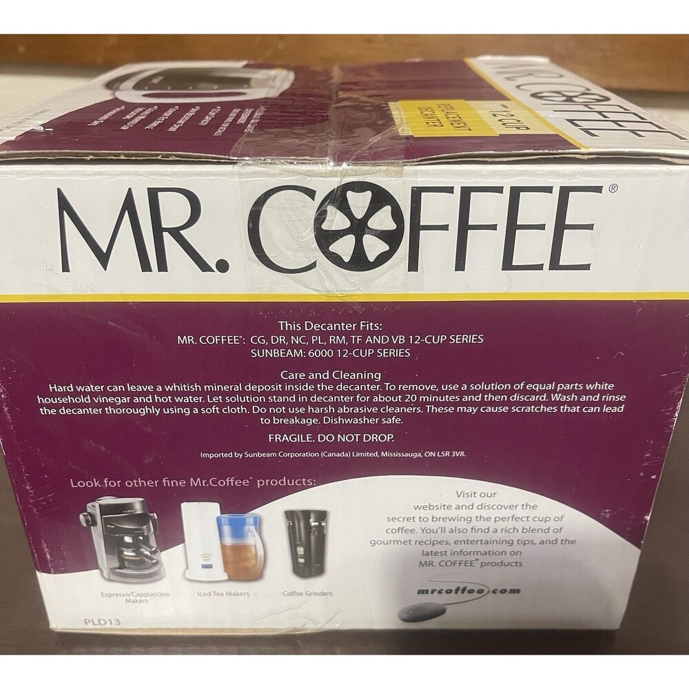 ⭐ Mr. Coffee Coffeemakers 12-Cup Replacement Carafe PLD13 - NEW IN BOX  ⭐ - Picture 3 of 3